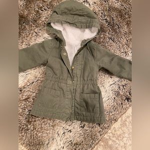 Tahari Toddler Hooded Green Jacket Girls 2T